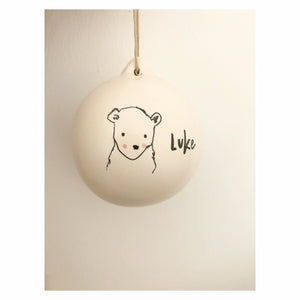 'Bear Cub' Illustrated Bauble